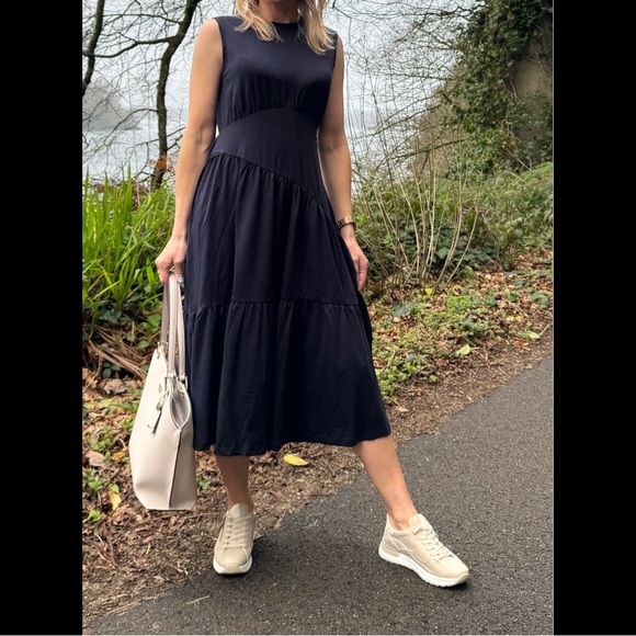 Dkny Dresses & Skirts - Women's DKNY Navy Sleeveless Midi Dress Size M